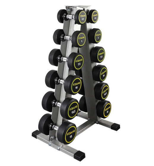 康強(qiáng)商用包膠啞鈴固定啞鈴健身房專(zhuān)用 6付啞鈴組(含啞鈴、啞鈴架)